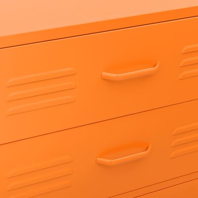 vidaXL skapītis ar atvilktnēm, 80x35x101,5 cm, tērauds, oranžs