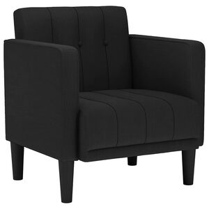vidaXL dīvāns ar roku balstiem, melns, 53 cm, audums