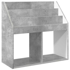 vidaXL Bērnu grāmatplaukts Betona pelēks 72,5 x 29,5 x 69 cm