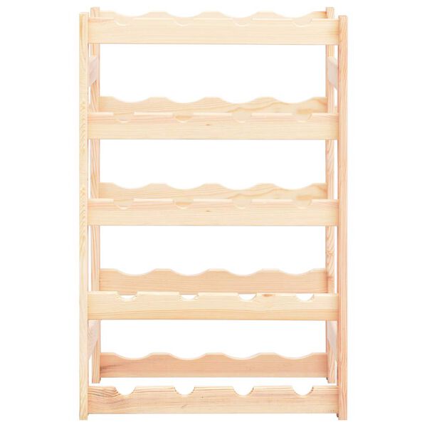 vidaXL vīna pudeļu statīvs 20 pudelēm, priedes koks