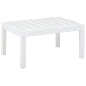 vidaXL dārza galds, balts, 78x55x38 cm, plastmasa
