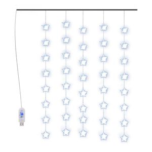 vidaXL LED lampiņu aizkars, 200 LED, zils, 8 funkcijas