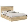 vidaXL Glabā&scaron;anas gulta Sonoma ozols 150 x 200 cm Inženierijas koks