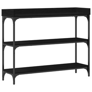 vidaXL Konsoles galds Melns ozols 100 x 30 x 80 cm