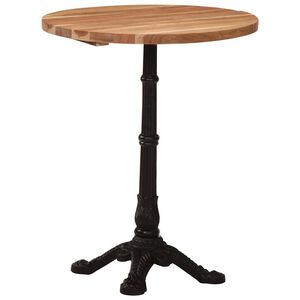 vidaXL bistro galds, &Oslash;60x76 cm, akācijas masīvkoks