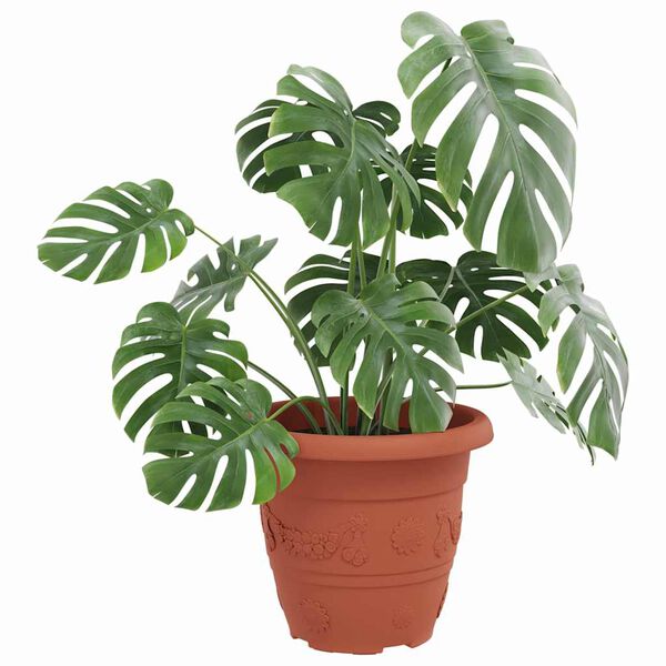 vidaXL Apaļais puķu pods 6 pcs Ķieģeļu sarkans &Oslash; 26 x 21.5 cm