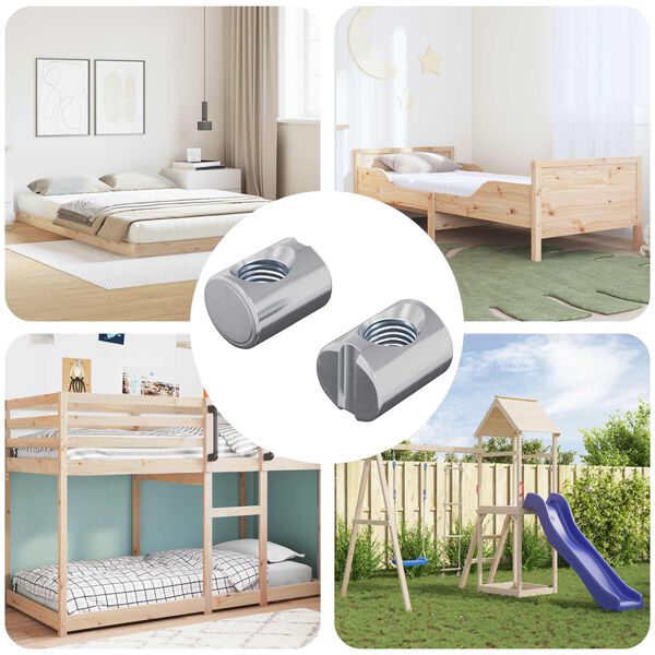 vidaXL Cilindra uzgriežņi 2 pcs Sudraba M6 x 13 mm Metāls