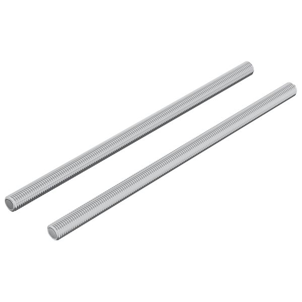 vidaXL Vītņu stienis 2 pcs Sudraba 6 x 120 mm Tērauds