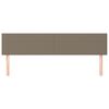 vidaXL gultas galvgaļi, pelēkbrūns, 200x5x78/88 cm, audums