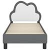 vidaXL Bērnu gultas rāmis ar galvgali Gai&scaron;i pelēks 70 x 140 cm PU