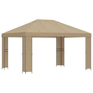 vidaXL Nojume 4 &times; 3 m Bē&scaron;a Poliesters un tērauds 190 gsm