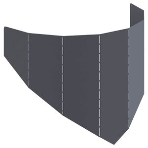 vidaXL Zāliena Apmale 100 x 45 cm Tērauds Antracīta
