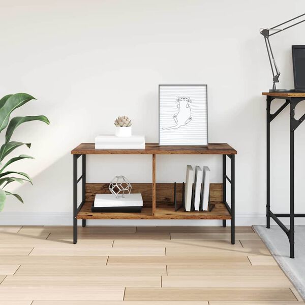 vidaXL Grāmatu plaukts Vecs koks 82 x 32 x 47 cm Inženierijas koks