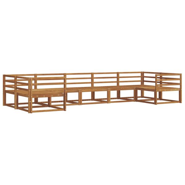 vidaXL Āra dīvānu komplekts 7 pcs Dabiska Cietā akācijas koks