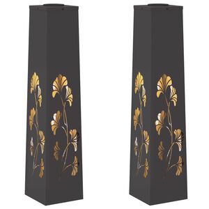 vidaXL Saules LED ceļa gaisma 2 gab. Silti balts 18 x 18 x 80 cm