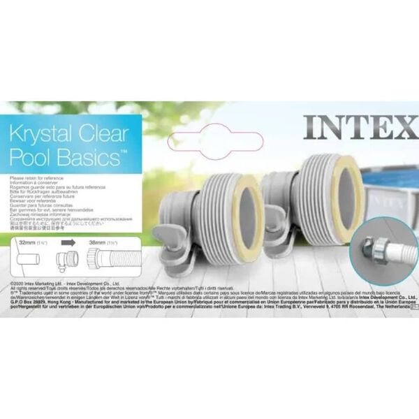 Intex adapteri B, 2 gab., 32-38 mm &scaron;ļūtenēm