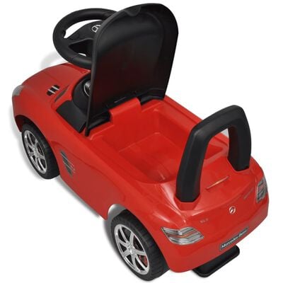 vidaXL bērnu auto, stumjams ar kājām, sarkans