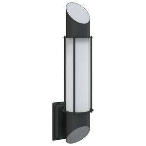 vidaXL āra sienas lampa, melns, nerūsējo&scaron;s tērauds