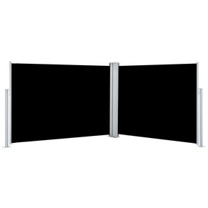 vidaXL izvelkams sānu aizslietnis, melns, 100x1000 cm