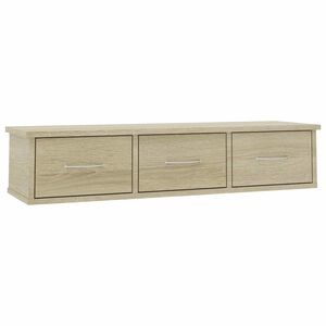 vidaXL sienas atvilktņu plaukts, ozola, 88x26x18,5cm inženierijas koks