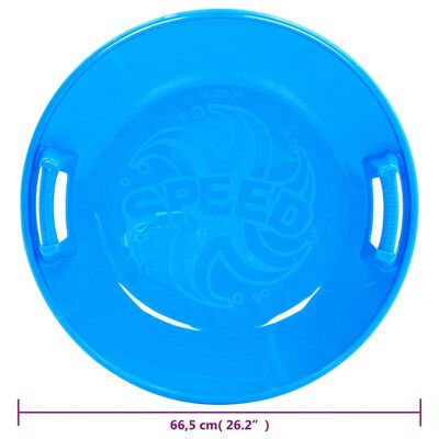 vidaXL apaļas ragavas, zilas, 66,5 cm, PP