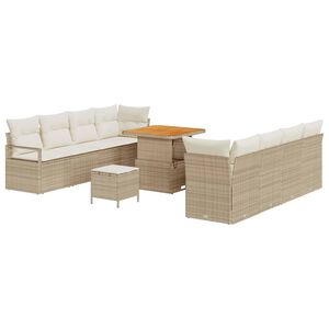 vidaXL Dārza dīvānu komplekts Bē&scaron;s un krēms 80 x 80 x 71 cm