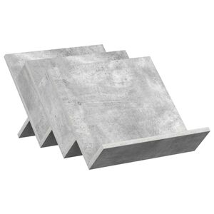 vidaXL Žurnālu statīvs ar plauktu Betona pelēks 53 x 40 x 28,5 cm