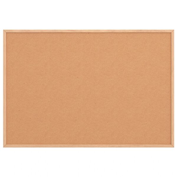 vidaXL korķa dēlis ar masīvkoka rāmi, 80x55 cm