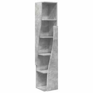vidaXL Stūra skapītis Betona pelēks 27,5x27x140cm Inženierijas koks