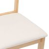 vidaXL Ēdamistabas krēsli ar spilveniem 2 gab. Dabīga masīvkoka gumija
