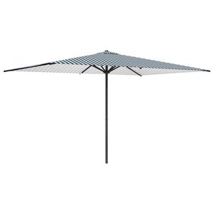 vidaXL Dārza parasols 200 x 300 cm Poliesters Taisnstūra Zila un balta