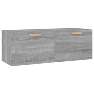 vidaXL sienas skapītis, pelēka ozola, 100x36,5x35cm, inženierijas koks