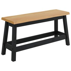 VidaXL Ēdamgalds EKAI Melns 91,5 x 29 x 45,5 cm Priedes masīvkoks