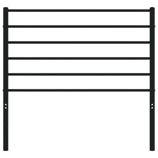 vidaXL gultas galvgalis, metāls, melns, 75 cm