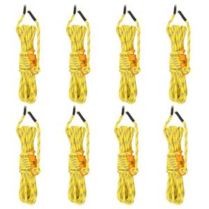 vidaXL telts virve ar savilcējiem, atstarojo&scaron;a, 8 gab., 4 m, 4 mm