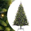 vidaXL Mākslīgais Saliekamais Ziemassvētku Koks 300 LED Zaļa 210 cm