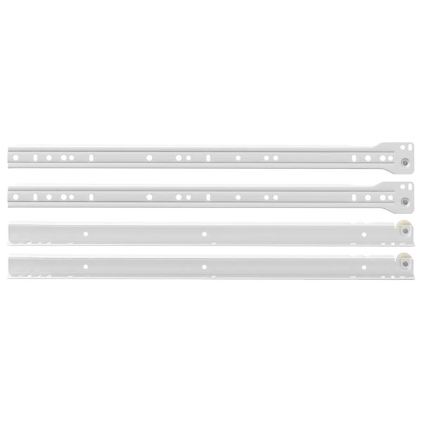 vidaXL Kastī&scaron;u sliede 2 pcs Balts 450 mm Tērauds