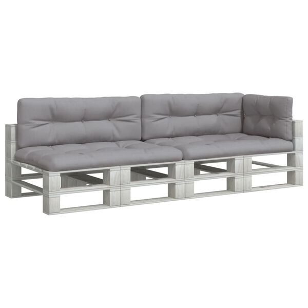 vidaXL pale&scaron;u spilveni, 5 gab., audums, pelēks