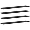 vidaXL Grāmatplaukta Paneļa 3 līmeņi 4 pcs 100 x 20 x 1,5 cm Melns