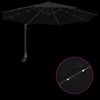 vidaXL Dārza parasols Melna 248 x 248 x 148 cm Poliesters un tērauds