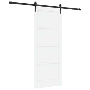 vidaXL Slīdo&scaron;ās durvis ORKDAL 83 x 202 cm Priedes masīvkoks Balts