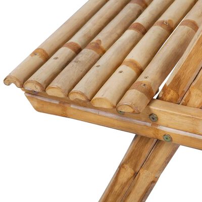 vidaXL piknika galds, 120x120x78 cm, bambuss
