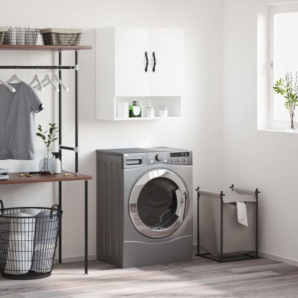 vidaXL sienas skapītis, balts, 60x31x70 cm, inženierijas koks