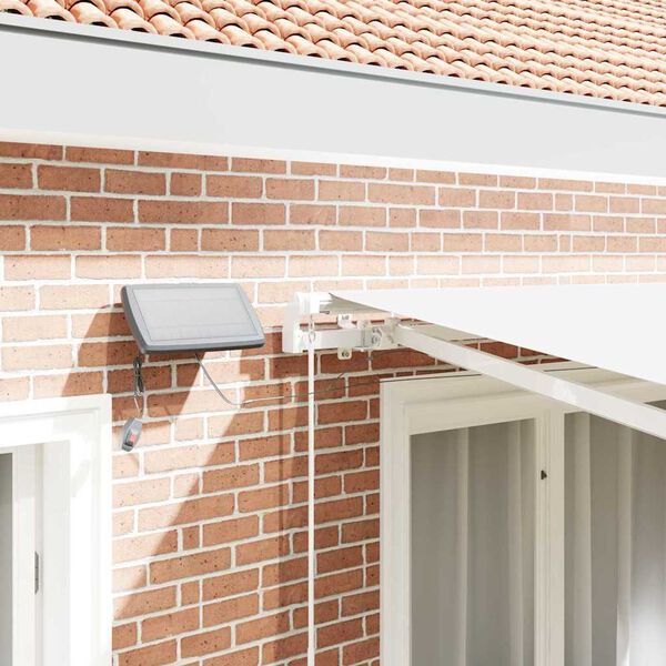 vidaXL Izvelkams jumtiņ&scaron; Balts 350 x 250 cm Audums un tērauds