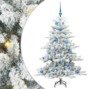 vidaXL Mākslīgā Saliekamā Ziemassvētku Egle su 150 LED Balts 150 cm