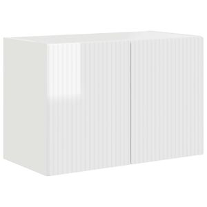 vidaXL TV sienas skapītis Augsta spīduma baltā krāsa 59,5 x 31 x 40 cm
