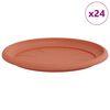 vidaXL Apaļa Ziedu Palete 24 pcs Ķieģeļu sarkans &Oslash; 14 x 2 cm Plastmasa