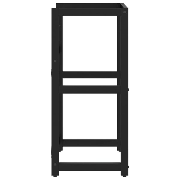 vidaXL vannasistabas izlietnes rāmis, melns, 40x38x83 cm, dzelzs