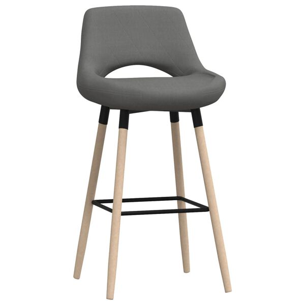 vidaXL bāra krēsli, 2 gab., gai&scaron;i pelēks audums