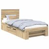 vidaXL Gultas rāmis Sonoma ozols 90 x 200 cm Inženierijas koks